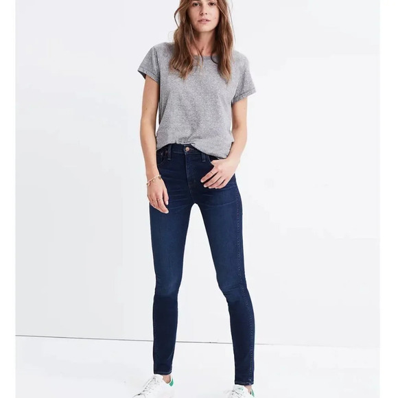 Madewell 10" High-Rise Skinny Jeans Hayes Wash Women's Size 26 - Picture 1 of 11